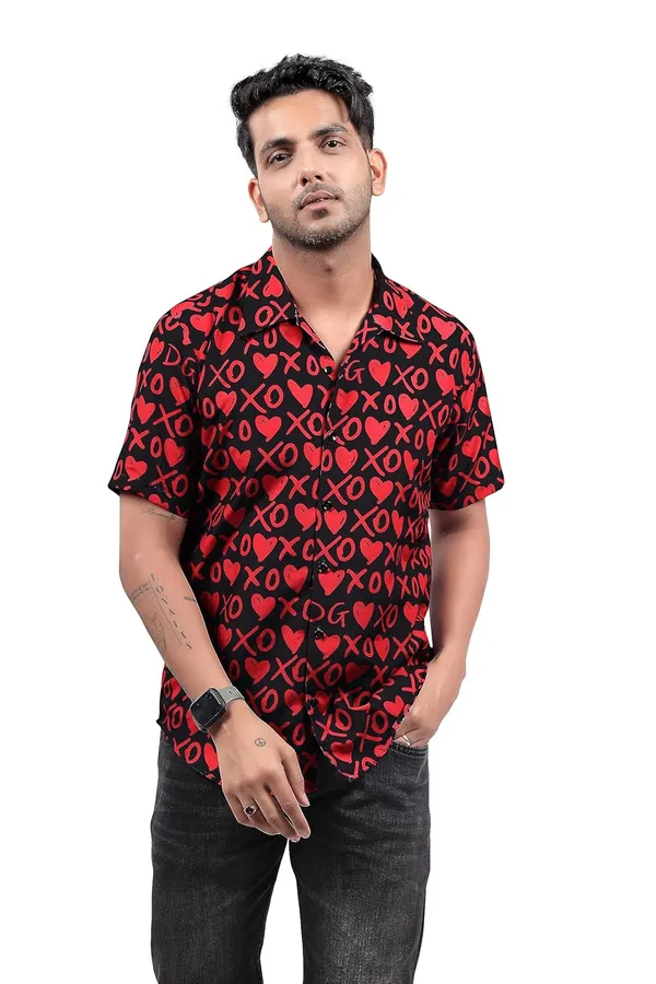 Black_Premium_Printed_Cotton_Blend_Casual_Shirt_For_Men