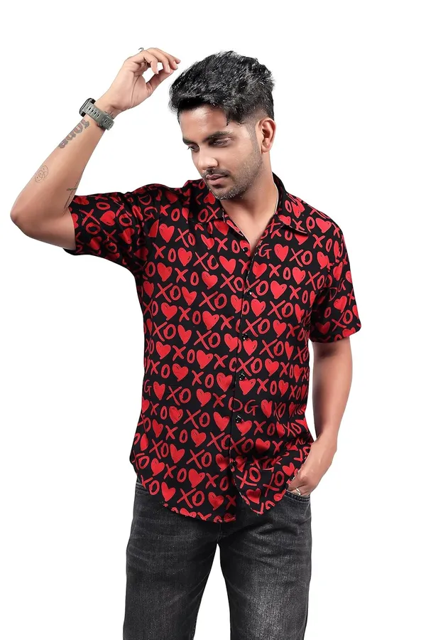 Black_Premium_Printed_Cotton_Blend_Casual_Shirt_For_Men
