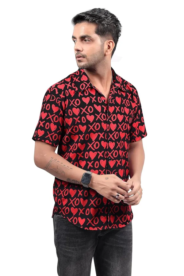Black_Premium_Printed_Cotton_Blend_Casual_Shirt_For_Men