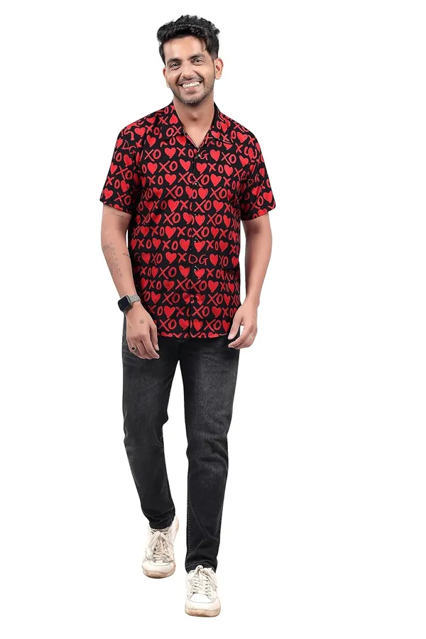 Black_Premium_Printed_Cotton_Blend_Casual_Shirt_For_Men