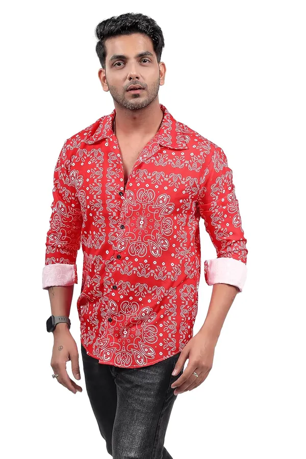 Red_Premium_Printed_Cotton_Blend_Casual_Shirt_For_Men