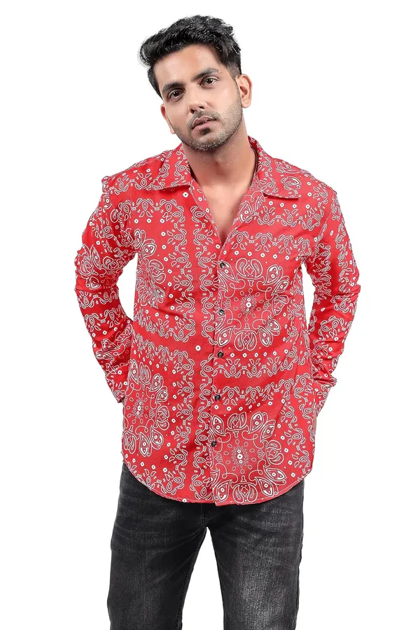 Red_Premium_Printed_Cotton_Blend_Casual_Shirt_For_Men