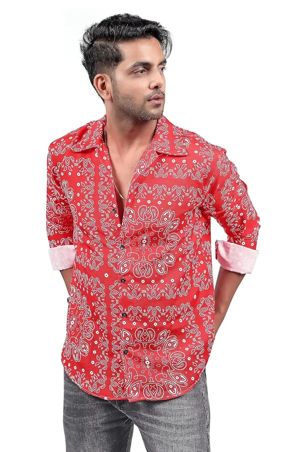 Red_Premium_Printed_Cotton_Blend_Casual_Shirt_For_Men