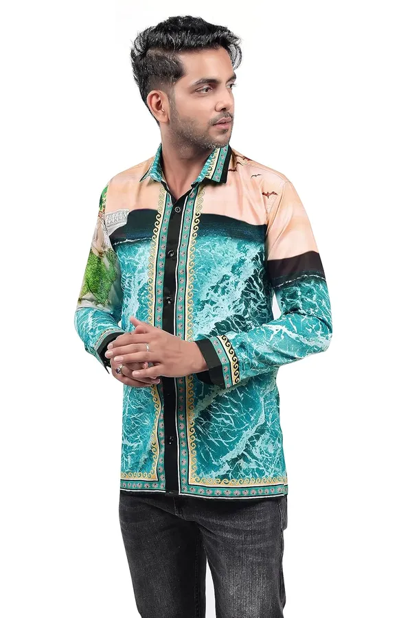 Blue_Premium_Printed_Cotton_Blend_Casual_Shirt_For_Men