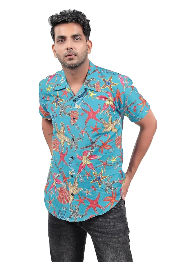 Sea_Green_Premium_Printed_Cotton_Blend_Casual_Shirt_For_Men