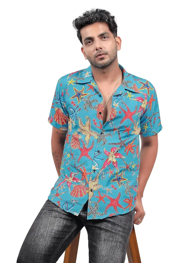 Sea_Green_Premium_Printed_Cotton_Blend_Casual_Shirt_For_Men