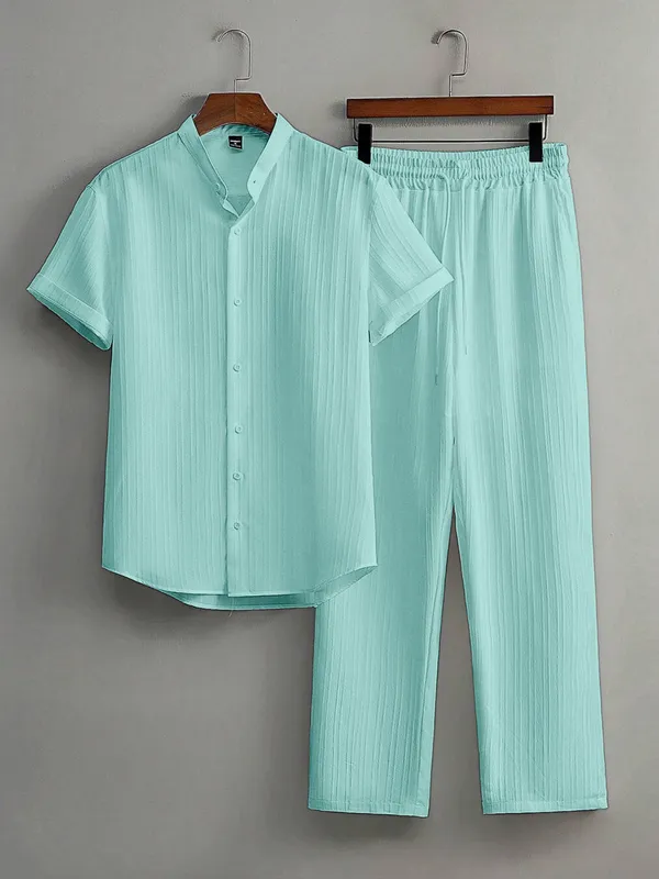 Sky_Blue_Premium_Cotton_Blend_Co-Ords_Set_For_Men