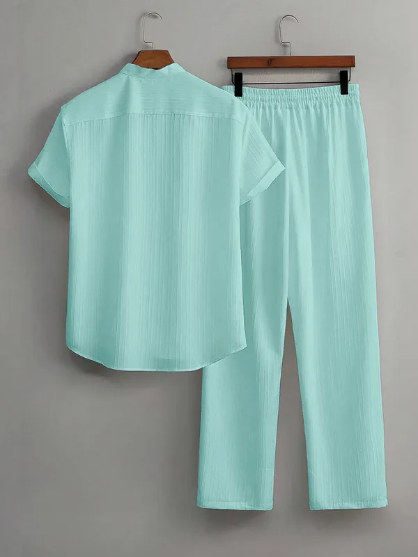 Sky_Blue_Premium_Cotton_Blend_Co-Ords_Set_For_Men