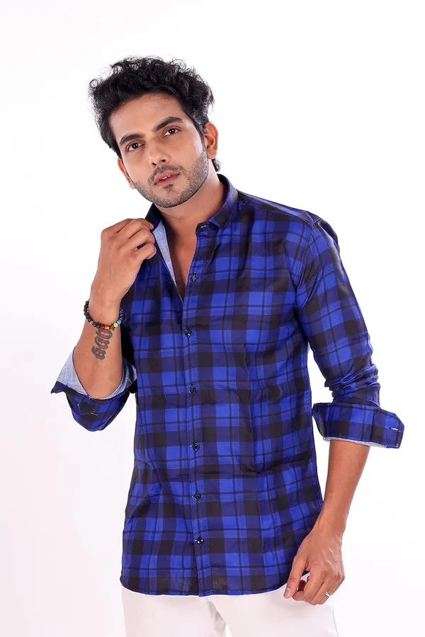 Blue_&_Black_Premium_Printed_Cotton_Blend_Casual_Shirt_For_Men