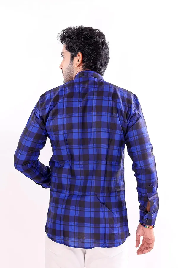 Blue_&_Black_Premium_Printed_Cotton_Blend_Casual_Shirt_For_Men