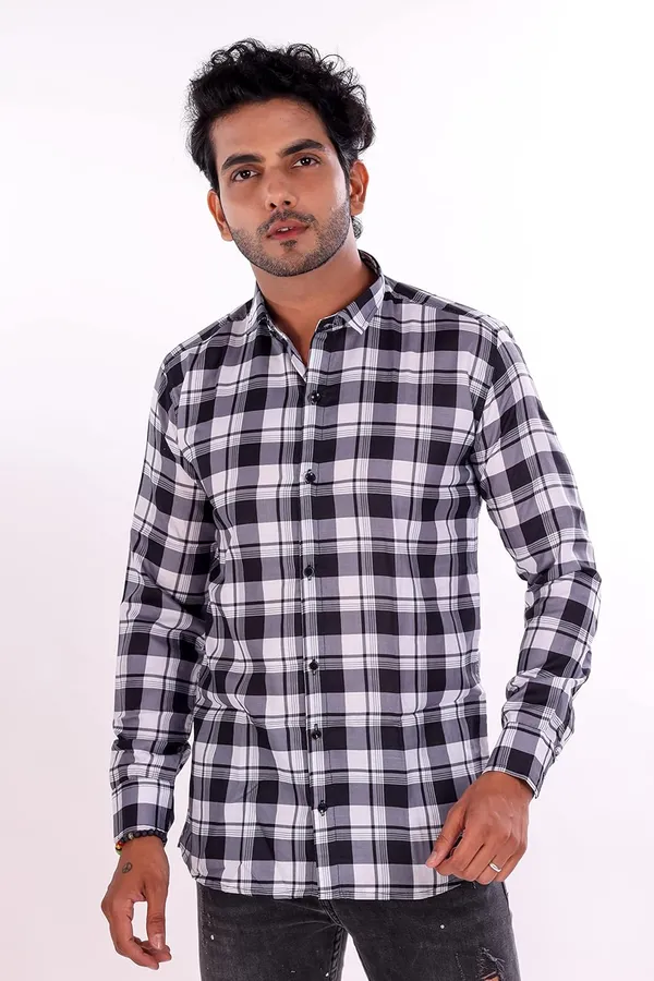 Grey_&_Black_Premium_Printed_Cotton_Blend_Casual_Shirt_For_Men