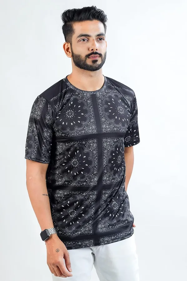 Black_Premium_Printed_Cotton_Blend_T-Shirt_For_Men