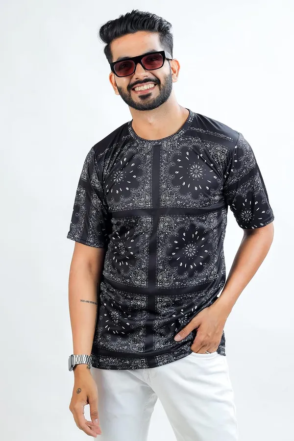 Black_Premium_Printed_Cotton_Blend_T-Shirt_For_Men