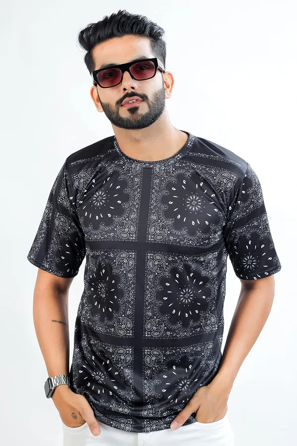 Black_Premium_Printed_Cotton_Blend_T-Shirt_For_Men