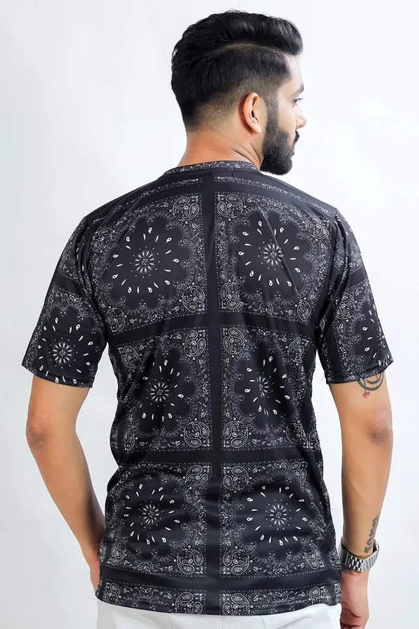 Black_Premium_Printed_Cotton_Blend_T-Shirt_For_Men