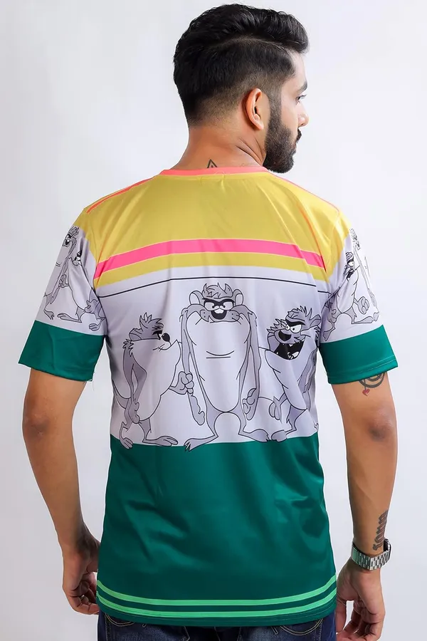 Green_Premium_Printed_Cotton_Blend_T-Shirt_For_Men