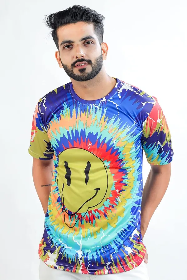 Multicolor_Premium_Printed_Cotton_Blend_T-Shirt_For_Men