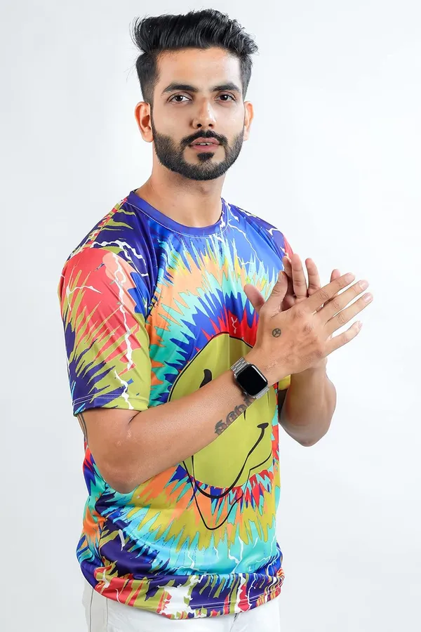 Multicolor_Premium_Printed_Cotton_Blend_T-Shirt_For_Men