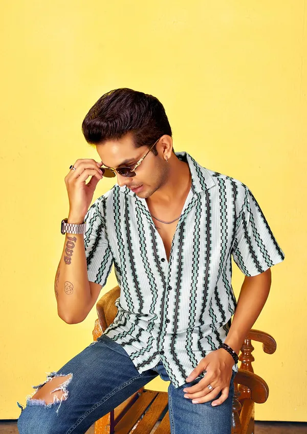 Knitted_Premium_Printed_Cotton_Blend_Casual_Shirt_For_Men