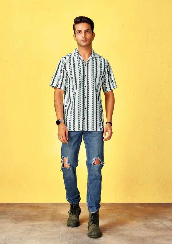 Knitted_Premium_Printed_Cotton_Blend_Casual_Shirt_For_Men