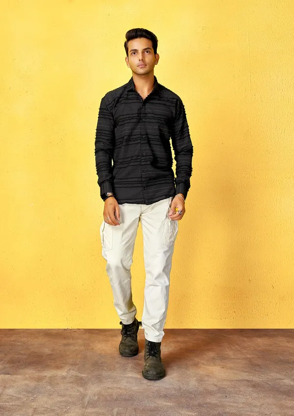Black_Premium_Solid_Cotton_Blend_Casual_Shirt_For_Men
