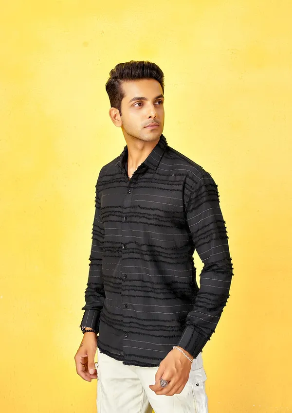 Black_Premium_Solid_Cotton_Blend_Casual_Shirt_For_Men