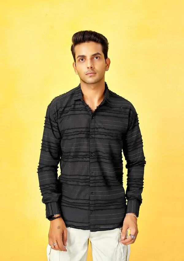 Black_Premium_Solid_Cotton_Blend_Casual_Shirt_For_Men