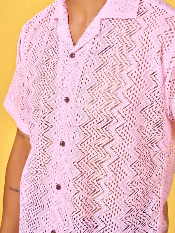 Baby_Pink_Premium_Solid_Cotton_Blend_Casual_Shirt_For_Men