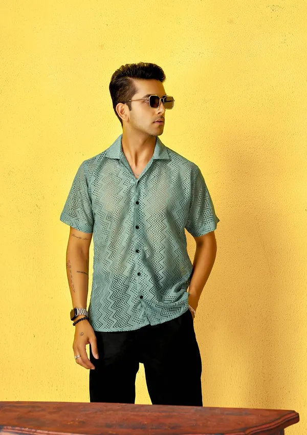 Olive_Premium_Solid_Cotton_Blend_Casual_Shirt_For_Men
