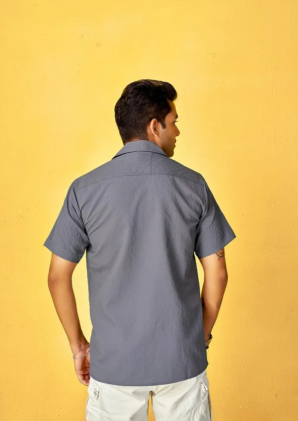 Stone_Grey_Premium_Solid_Cotton_Blend_Casual_Shirt_For_Men