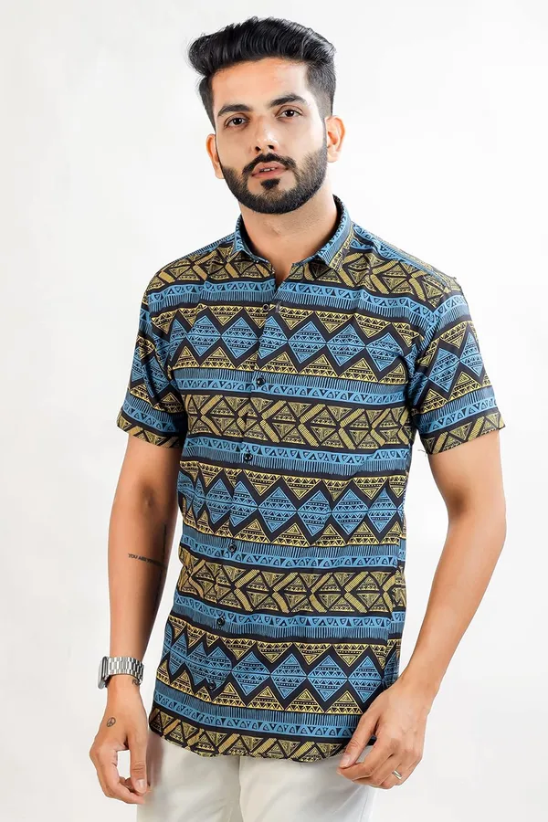 Grey_Premium_Printed_Cotton_Blend_Casual_Shirt_For_Men