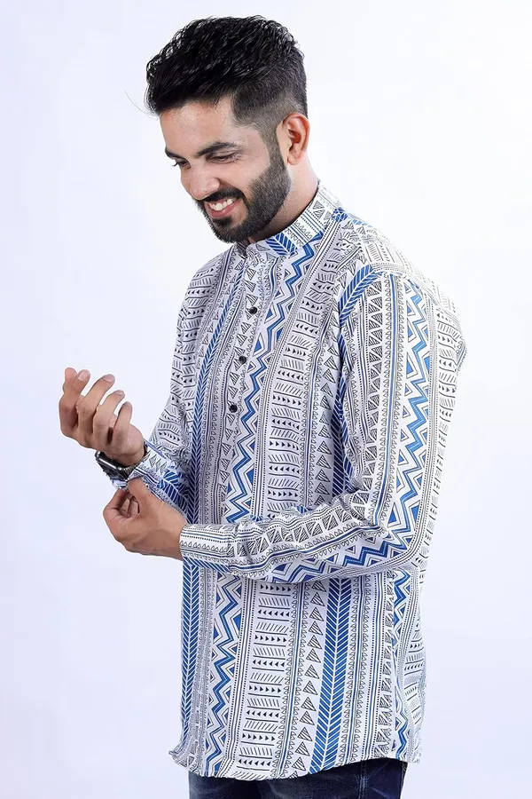 Blue_Premium_Printed_Cotton_Blend_Casual_Shirt_For_Men