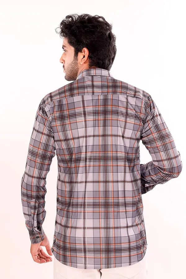 Grey_Premium_Checkered_Cotton_Blend_Casual_Shirt_For_Men