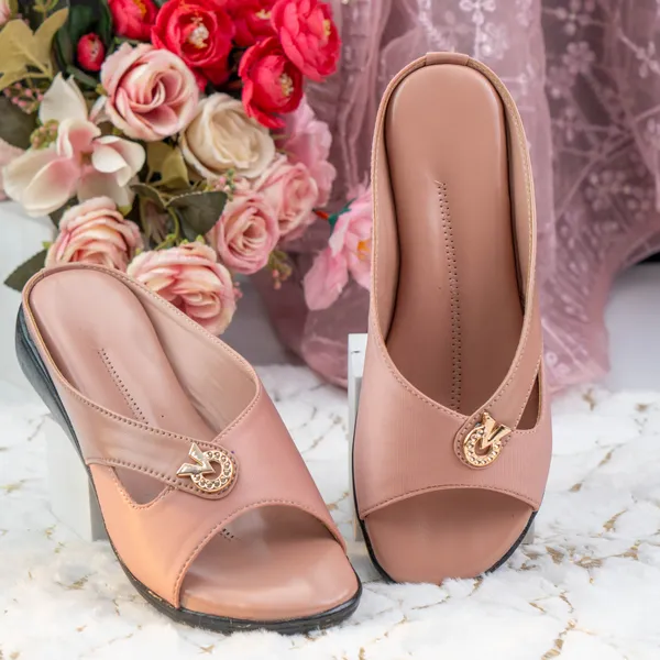 Pink_Synthetic_Leather_Flat_Sandal_For_Women