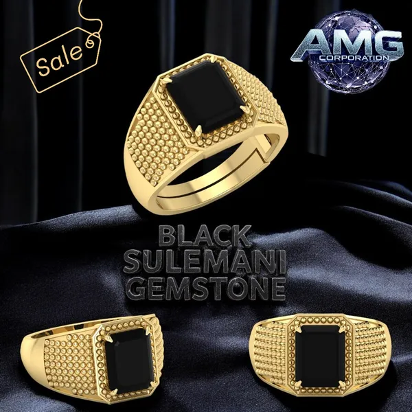 Black_Sulemani_Hakik_Aget_Gemstone_Brass_Metal_Adjustable_Ring_Astrological_Purpose_For_Unisex