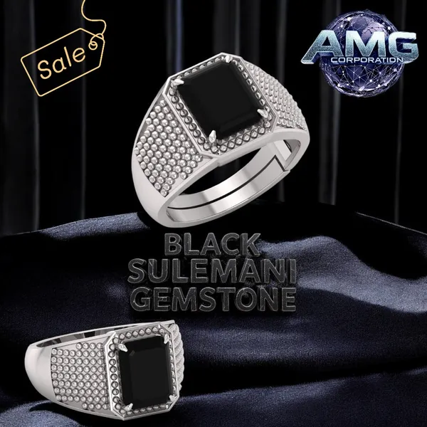 Black_Sulemani_Hakik_Aget_Gemstone_Brass_Metal_Adjustable_Ring_Astrological_Purpose_For_Unisex