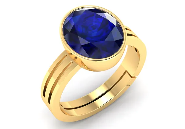 Blue_Sapphire_Neelam_Gemstone_Brass_Metal_Adjustable_Ring_Astrological_Purpose_For_Unisex