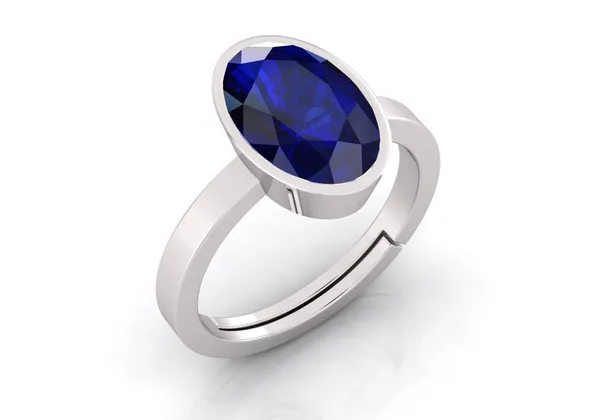 Blue_Sapphire_Neelam_Gemstone_Brass_Metal_Adjustable_Ring_Astrological_Purpose_For_Unisex
