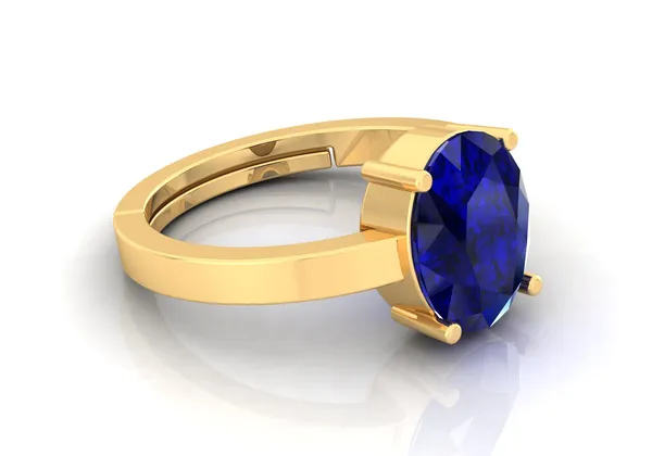 Blue_Sapphire_Neelam_Gemstone_Brass_Metal_Adjustable_Ring_Astrological_Purpose_For_Unisex