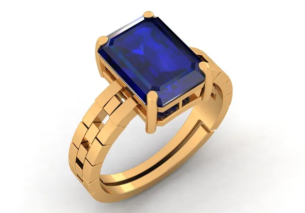 Blue_Sapphire_Neelam_Gemstone_Brass_Metal_Adjustable_Ring_Astrological_Purpose_For_Unisex