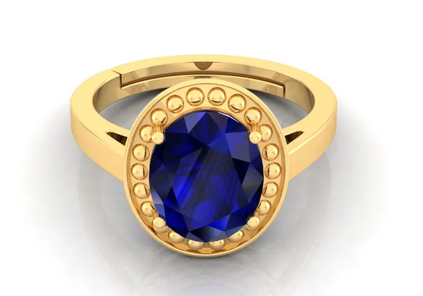 Blue_Sapphire_Neelam_Gemstone_Brass_Metal_Adjustable_Ring_Astrological_Purpose_For_Unisex