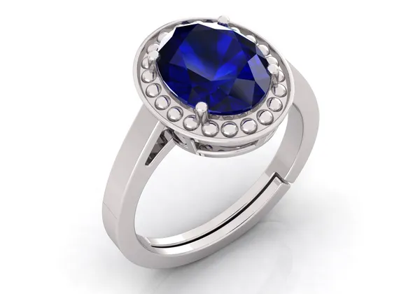 Blue_Sapphire_Neelam_Gemstone_Brass_Metal_Adjustable_Ring_Astrological_Purpose_For_Unisex