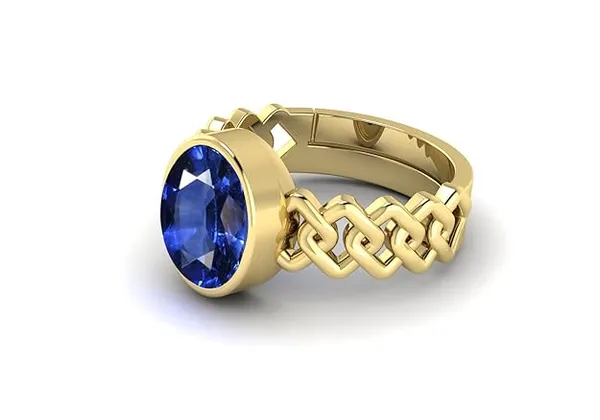 Blue_Sapphire_Neelam_Gemstone_Brass_Metal_Adjustable_Ring_Astrological_Purpose_For_Unisex