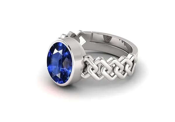 Blue_Sapphire_Neelam_Gemstone_Brass_Metal_Adjustable_Ring_Astrological_Purpose_For_Unisex