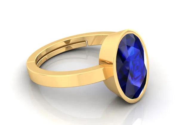 Blue_Sapphire_Neelam_Gemstone_Brass_Metal_Adjustable_Ring_Astrological_Purpose_For_Unisex