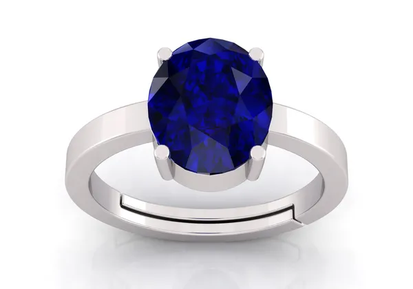 Blue_Sapphire_Neelam_Gemstone_Brass_Metal_Adjustable_Ring_Astrological_Purpose_For_Unisex