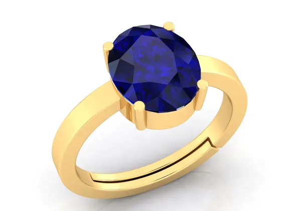 Blue_Sapphire_Neelam_Gemstone_Brass_Metal_Adjustable_Ring_Astrological_Purpose_For_Unisex