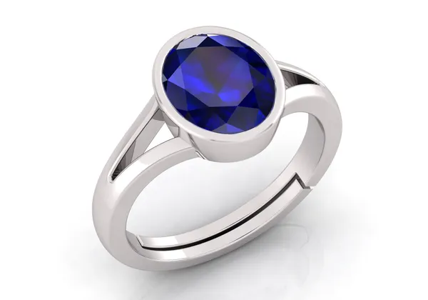 Blue_Sapphire_Neelam_Gemstone_Brass_Metal_Adjustable_Ring_Astrological_Purpose_For_Unisex