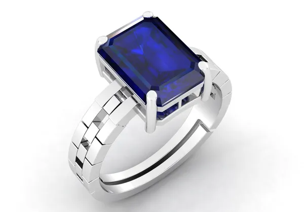 Blue_Sapphire_Neelam_Gemstone_Brass_Metal_Adjustable_Ring_Astrological_Purpose_For_Unisex