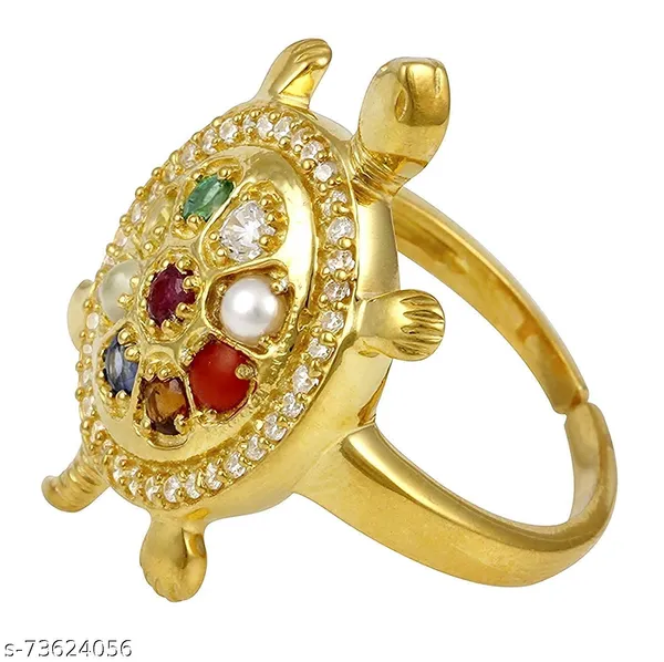 Navratan_9_Gemstone_Color_Full_Kachua_Tortoise_Ring_Astrological_Purpose_Good_Luck,_Good_Health,_Good_Wealth_For_Men_And_Women